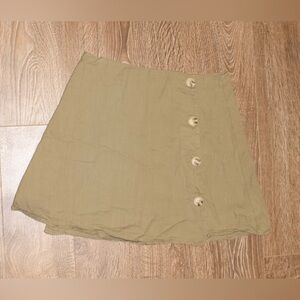 Mind Code Wrap Green Mini Skirt Size M